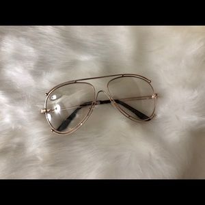 Clear aviator shades/ clear glasses